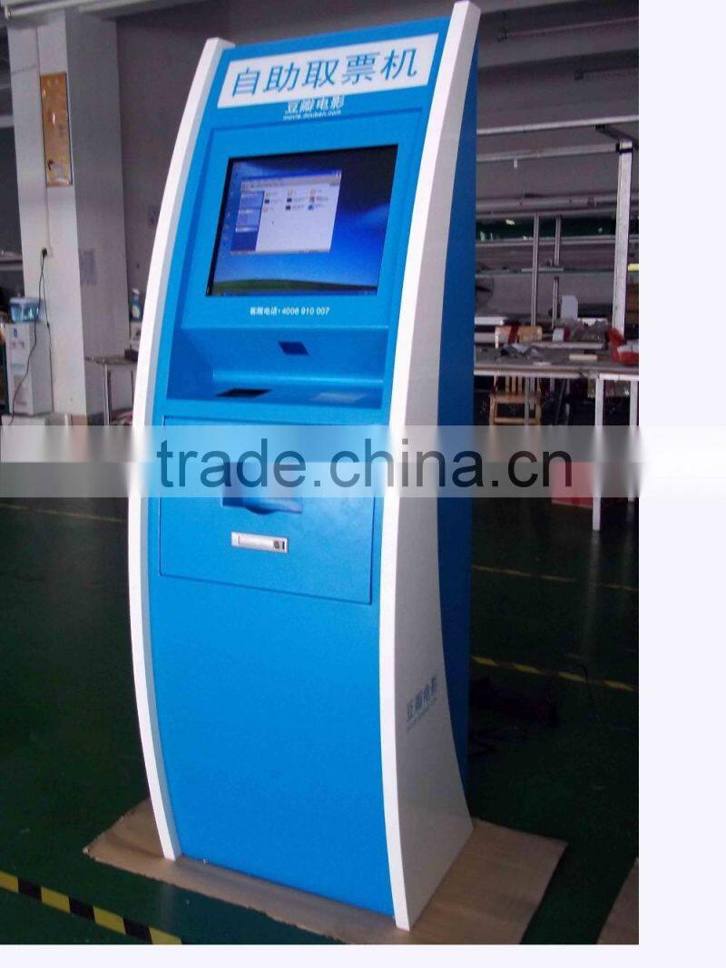 Automatic self service ordering payment kiosk machine