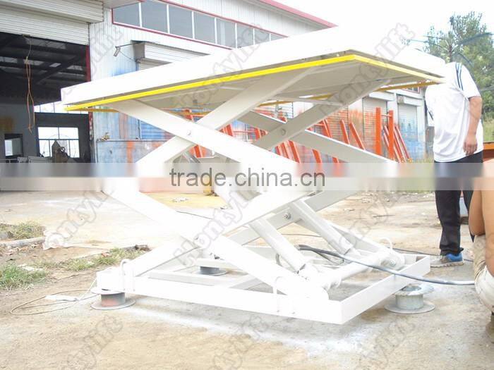 2000kg cheap sale stationary scissor lift home elevator/double scissor car lift