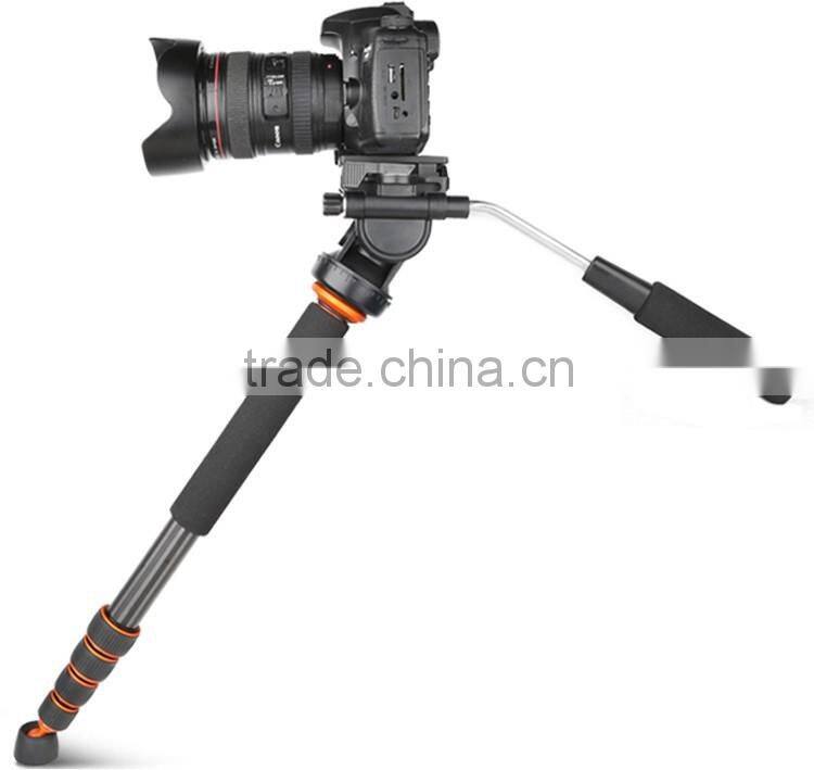 Carbon Tripod Monopod Competible With DV Pan Head Portable Alpenstock