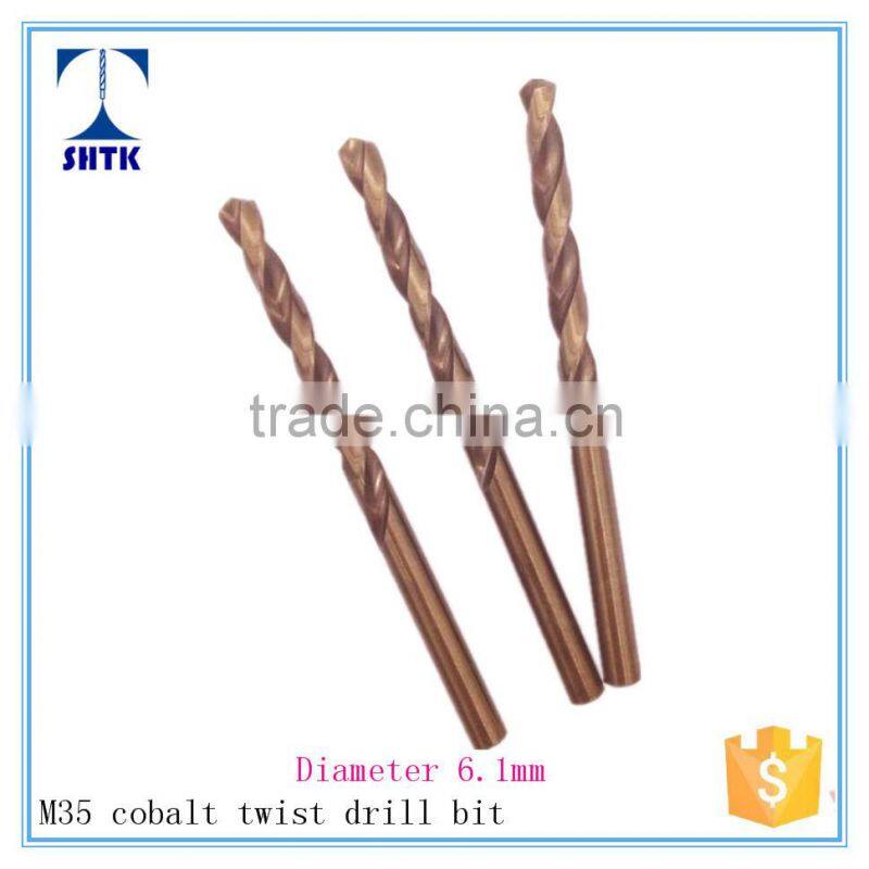 factory direct supply, M35 cobalt, drill bit, twist drill bit Dia 6.1mm