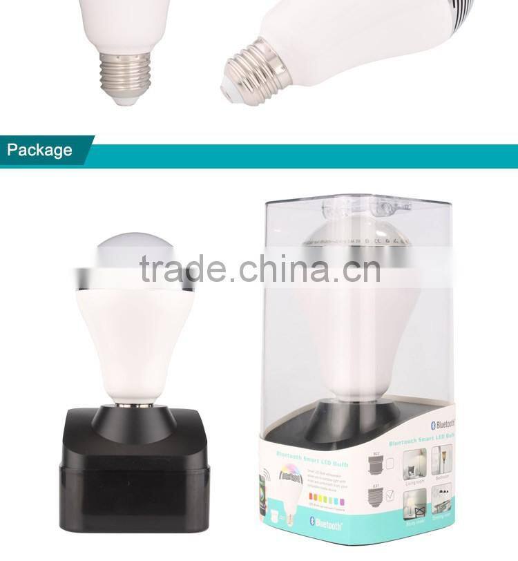 selling well 3W Global Bulb Type and White+RGB Color smart control bluetooth light lamp