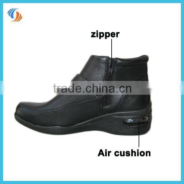 Women Zipper PU shoes Air Cushioned Shoes