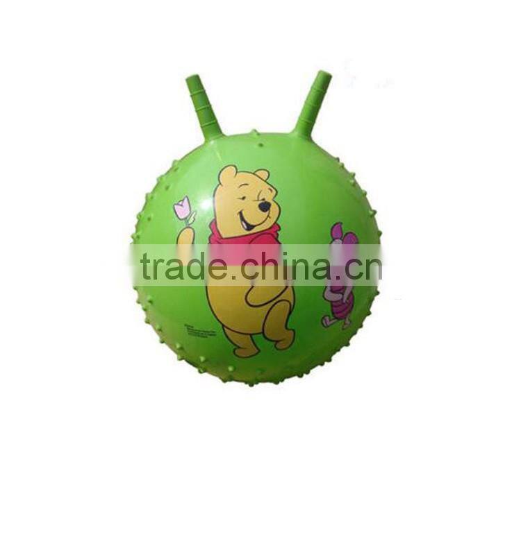Wholesale cheap toys pvc inflatable bouncy handle ball for kids