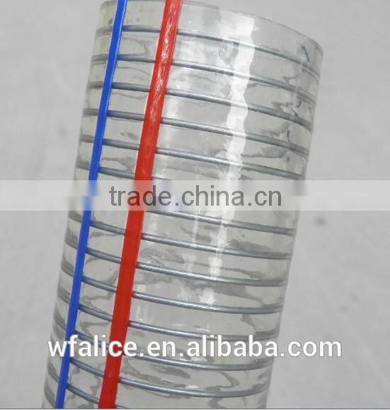 Corrugated PVC spiral steel wire reinforced hose
