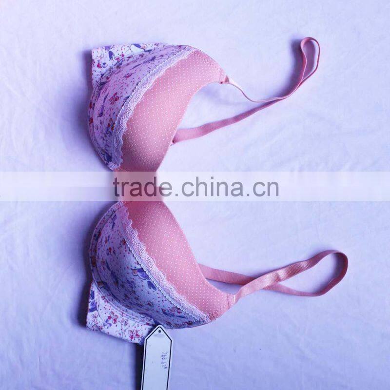 China bra factory mature lady printed bra sexy women bra underwear