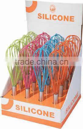 Food grade non stick silicone coated whisk