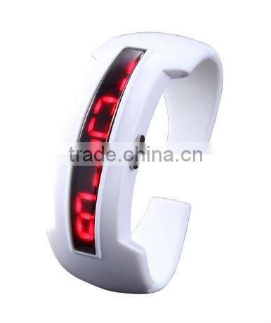 Robot Style White Silicone LED Flash Sport Bracelet Wrist Watch