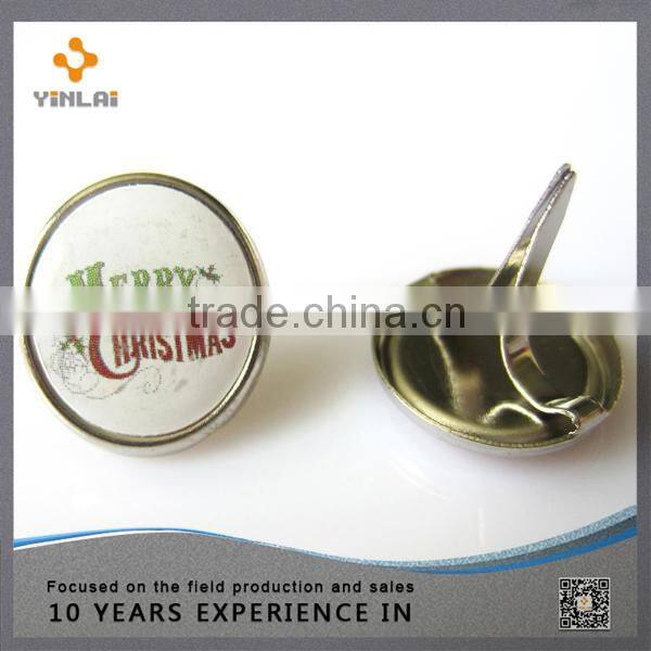 Fashion christmas epoxy paper brads