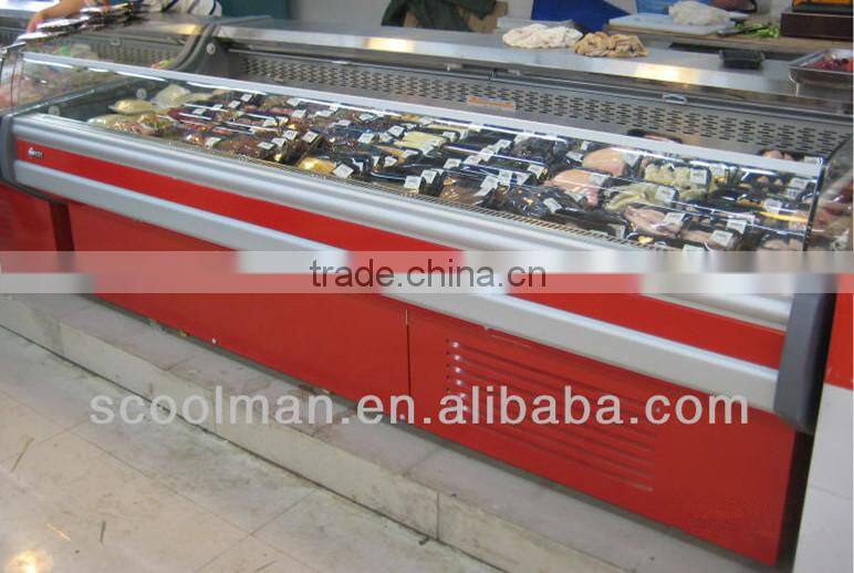 Supermarket platform meat display freezer/fresh meat display cases