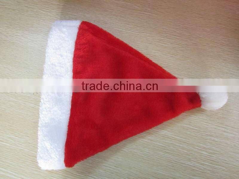 plush fabric santa hat