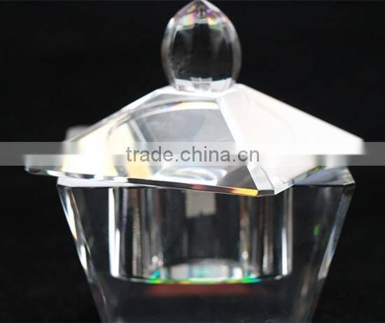 New Style Crystal Candy Jar with Lit for sugar stock