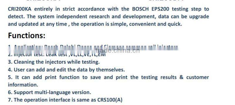 CRI200KA Common rail diesel fuel injection test bench