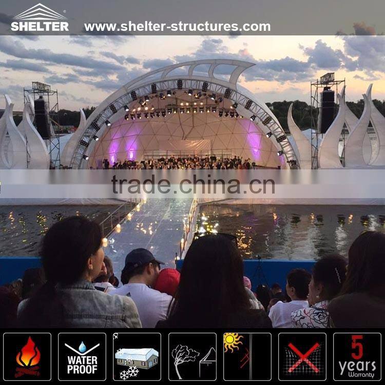 Unique designed half sphere dome tents for concert event