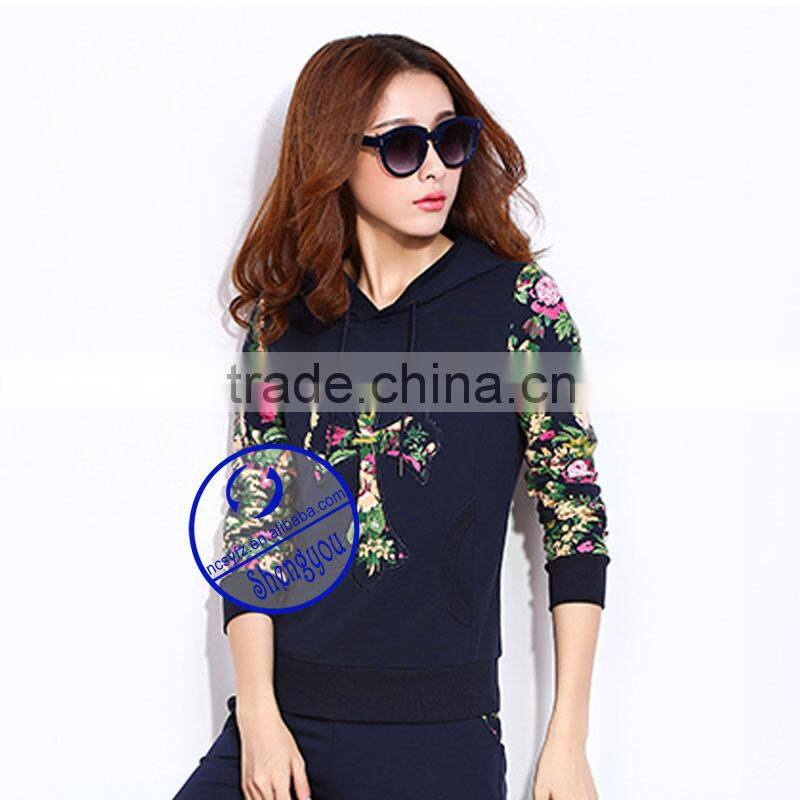 2015 custom wholesale women pullover sweatshirts hoodie