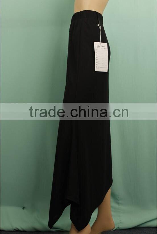 2016 S/S new pattern side long arabic style skirt solid maxi skirt