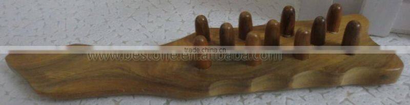 Custom Logo Wood Head Massager with Handle