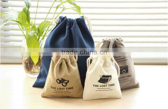 Wholesale cotton fabric drawstring bag Best price for handbag