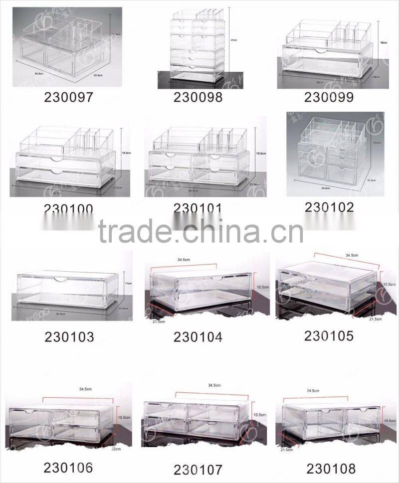 2016 Customized Oem Acrylic Organizer Cosmetics Display Acrylic Makeup Organizer