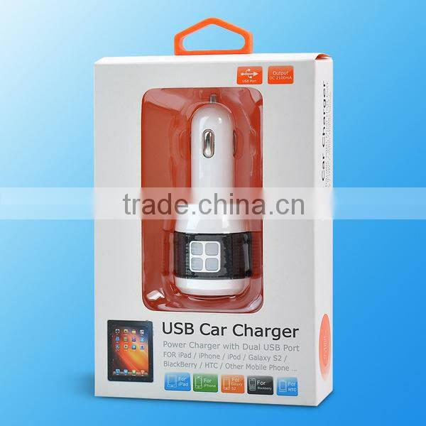 Dual USB power port car chargers multi port usb chargers