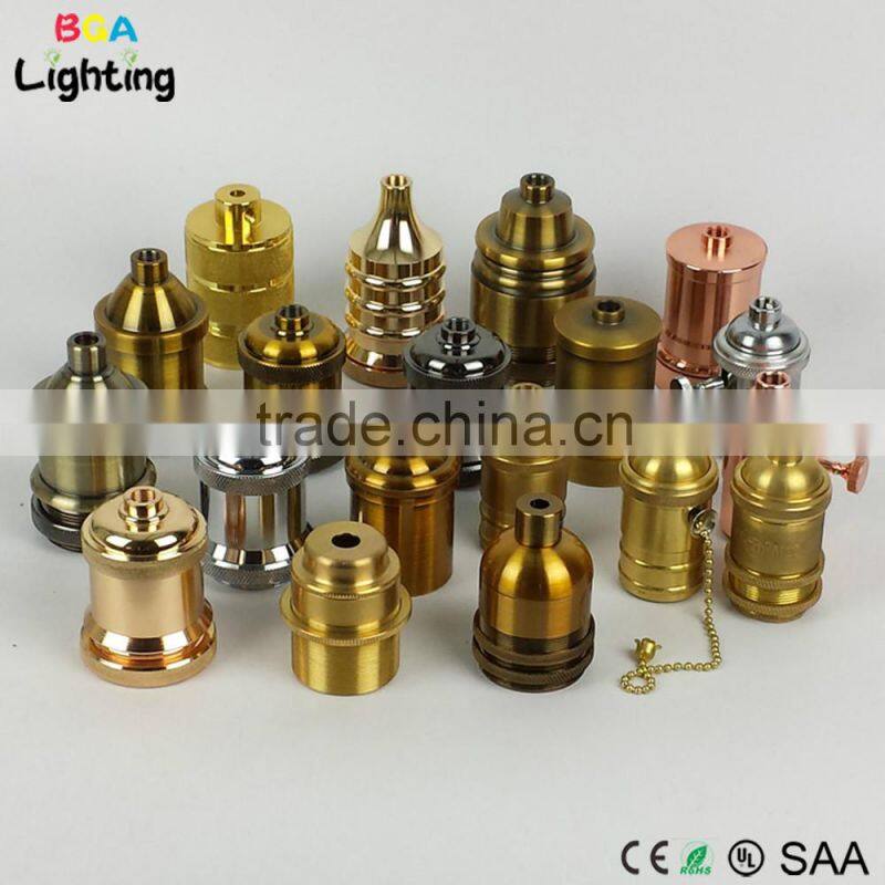 Black Finished Vintage E27 Aluminum Lampholder For Hanging Lamp