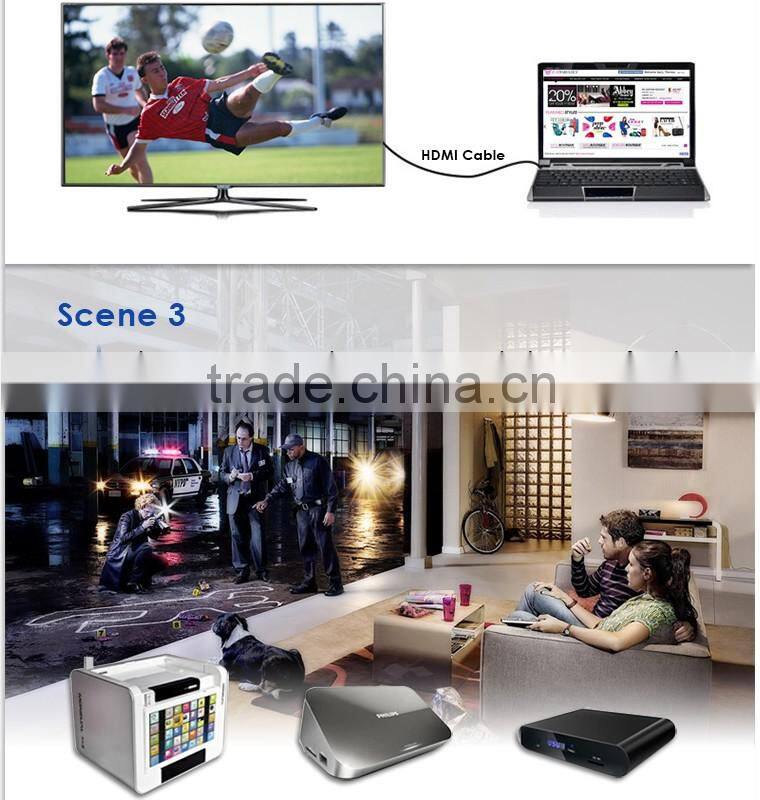 Metallic Shinning HDMI cable A male to A male with Cotton Sleeve for Blue ray DVD