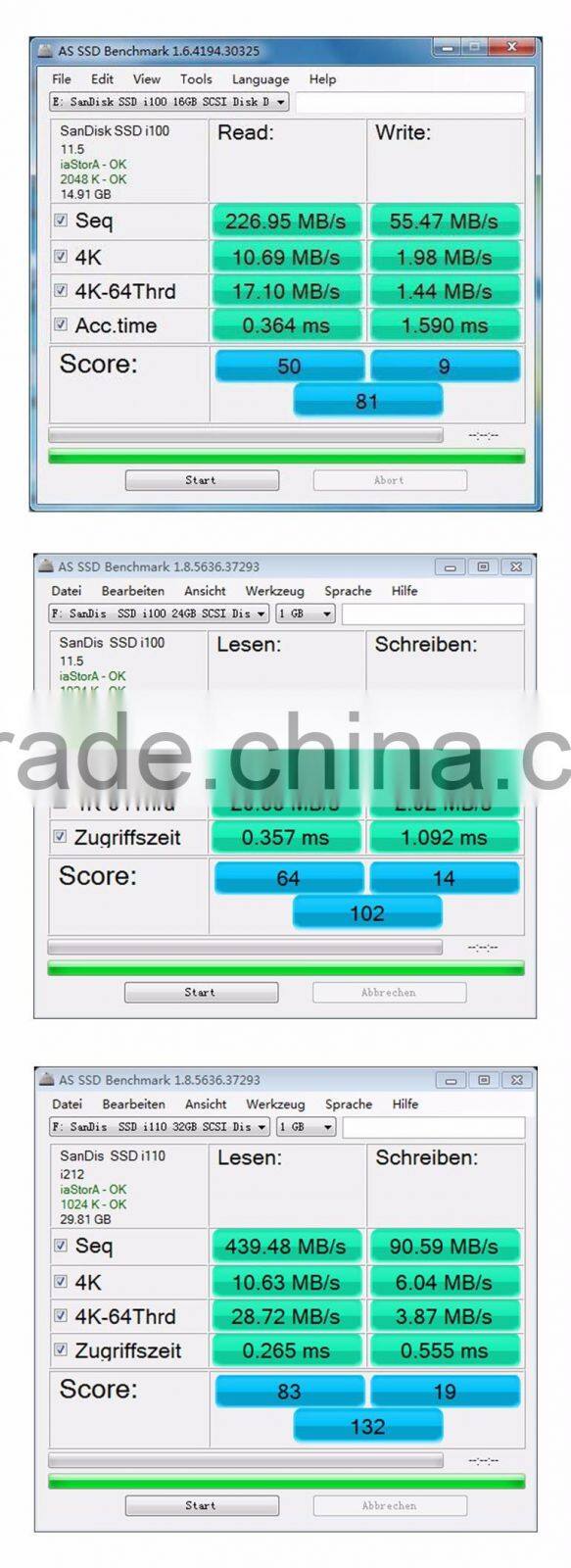 Karisin 1.8" inch 8GB 16GB 32GB Sata/SataII/Sata2 Solid State Drive SSD/HD/HDD MLC