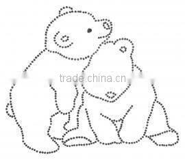 hot fix rhinestone transfer of flower design for clothing decoration
