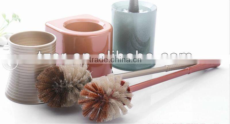 bathroom gloden plastic toilet cleaning brush set with holder long handle