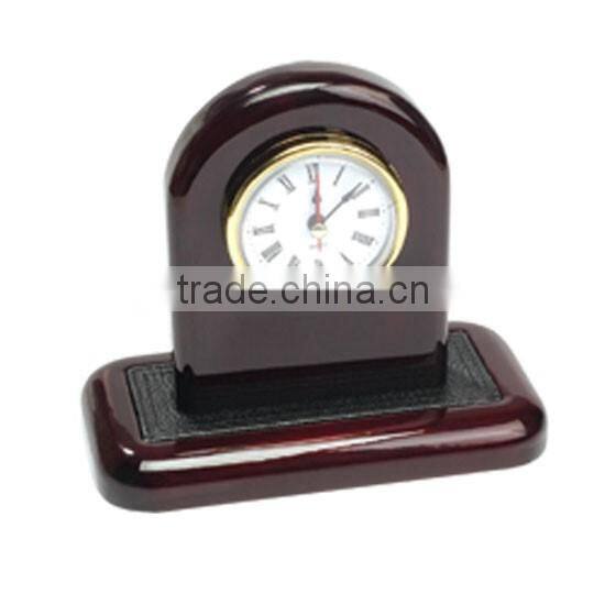 Fashion Design Wooden Clock With Base For Office Table Clock