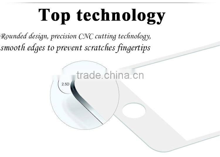 Mobile phone use silk printing colorful tempered glass screen protector for iphone 6 plus