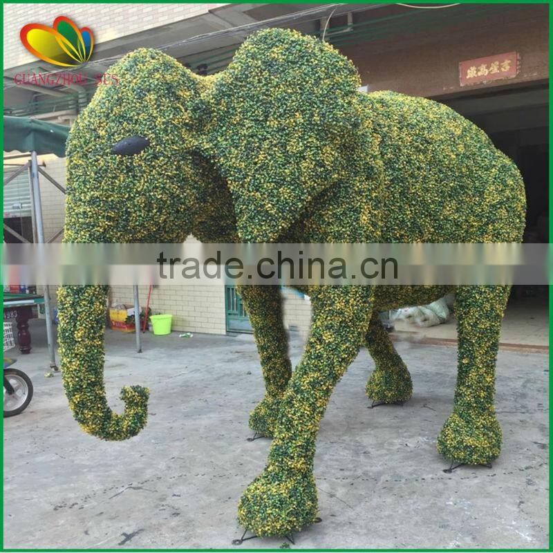 Artificial topiary PE & metal topiary animal customized artificial topiary animal decoration