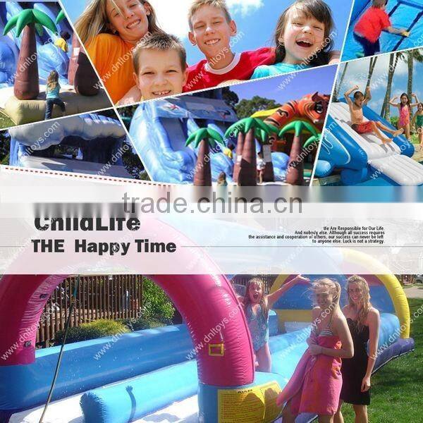 inflatable princess jumping bounce air castle bed with slide