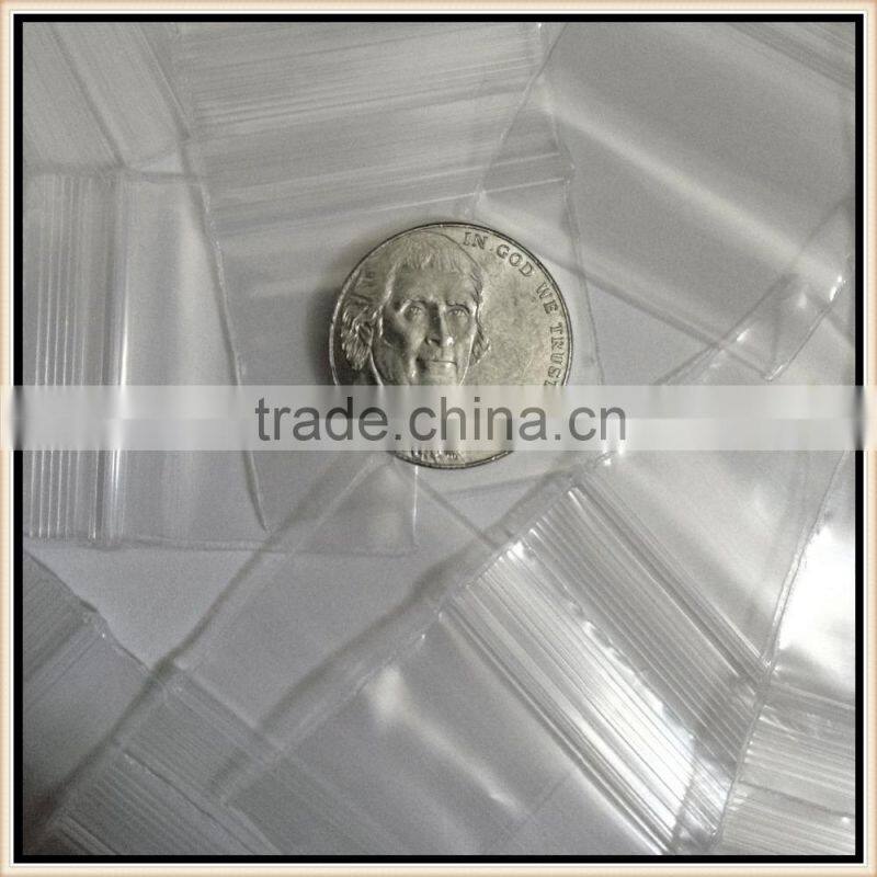 wholesale zlb-38 Small Mini Ziplock 100 Bags You Choose Color 1.25" X 1" Baggies High Quality (Clear)