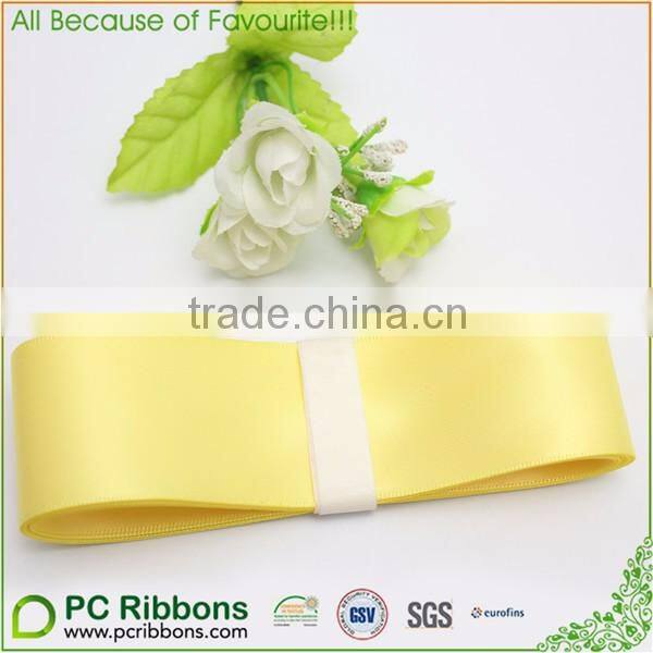 wholesale 1.5 inch yellow satin ribbon