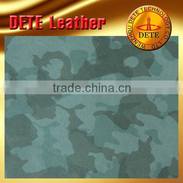 PU yanbuck leather with pu ingredients synthetic leather for shoes