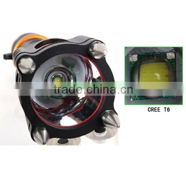 1196 Function 4 In 1-Alarm/Window Breaker 10W XML T6 aluminum material led flashlight