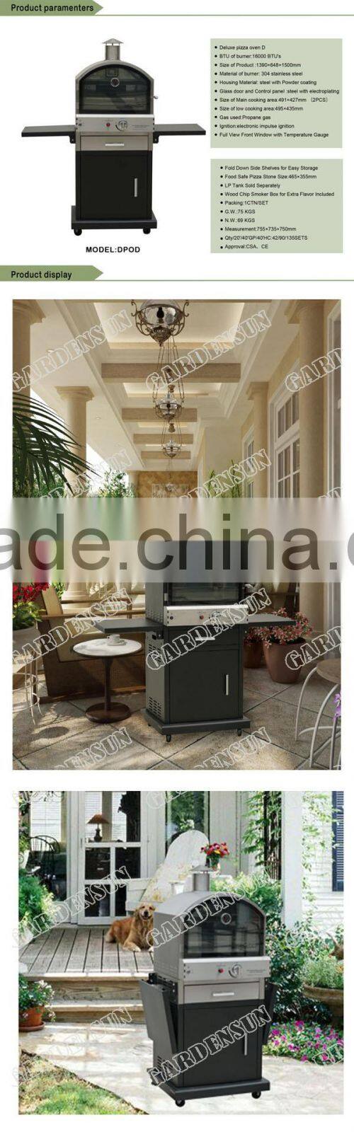 Outdoor gas pizza oven (DPOD) GARDENSUN 16,000BTU with CE, CSA, AGA, ISO,