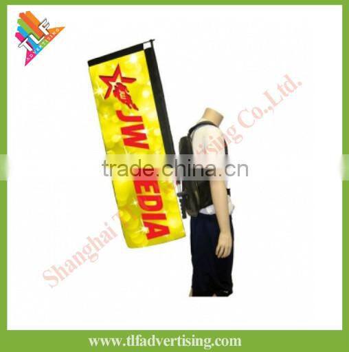 Outdoor walking display advertising human flags feather flag