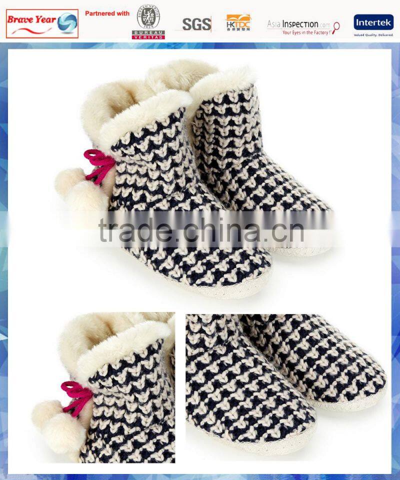 monochrome tuck stitch canadian winter boots/thermal boots/women boots 2014