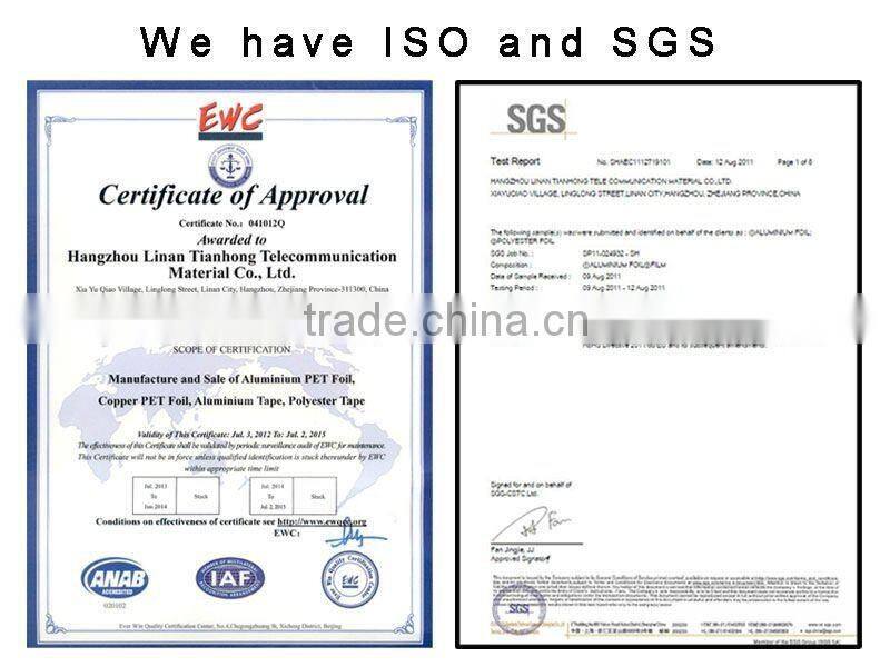 china pink color or custom color free edge al pet foil mylar profession AL/PET/PE foil tape suppliers SGS passed test report