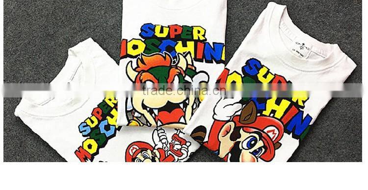 Lovely Summer Soft Family Clothing Cartoon Printed Children T-Shirt For Promotion