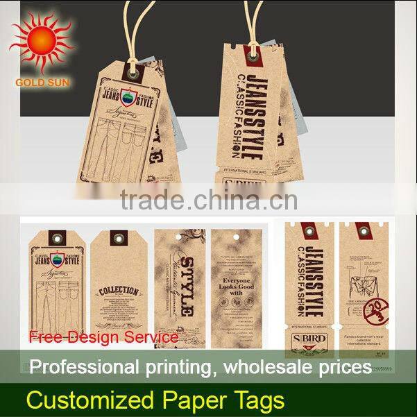 folded paper hang tag