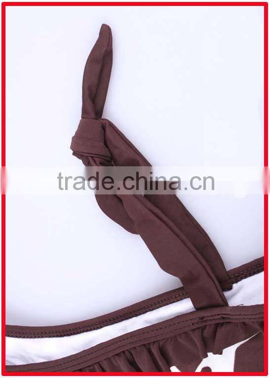 2014 kids girls swimwear/one piece leopard print children swimsuit with ruffle/sexy kids bikini girls bikini