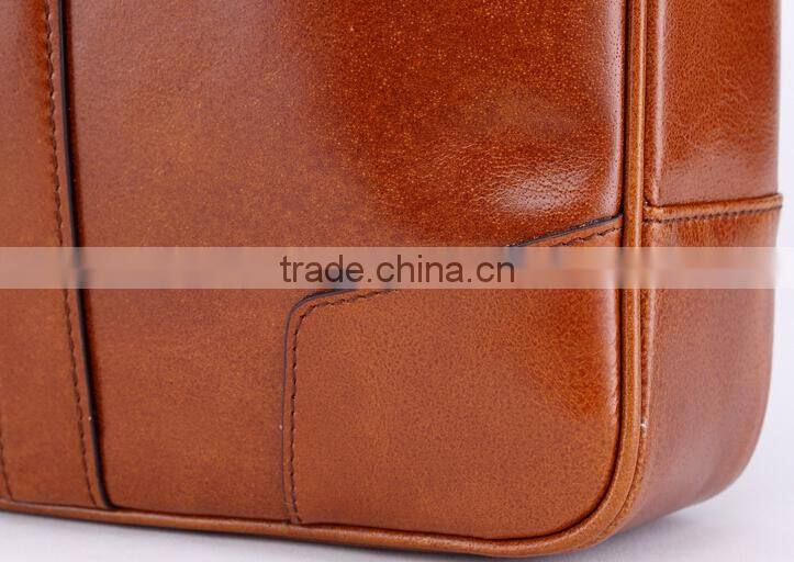 2015 new style black leather briefcase,office supply briefcase ,customised briefcase