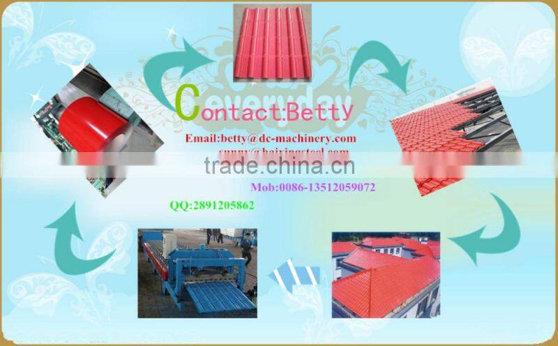 glazed steel tile roll forming machine/high rib roofing panel roll forming machine/roof panel machine
