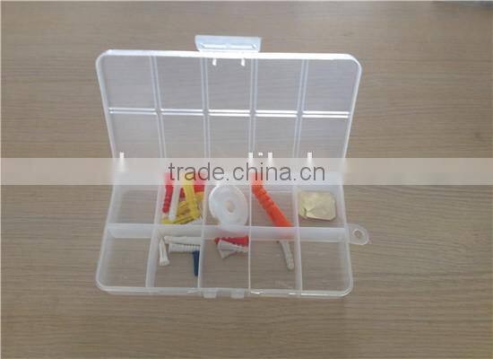 clear plastic storage box with compartment