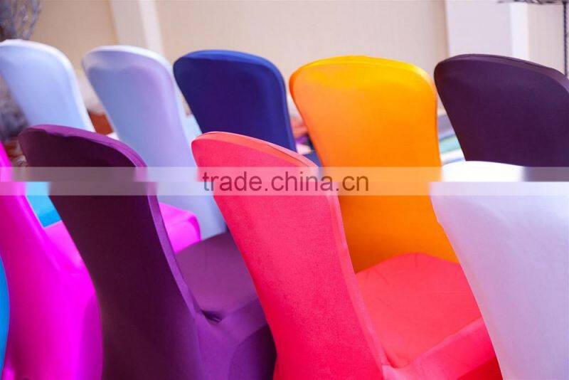 100% Purple polyester Satin Chair Cover for wedding