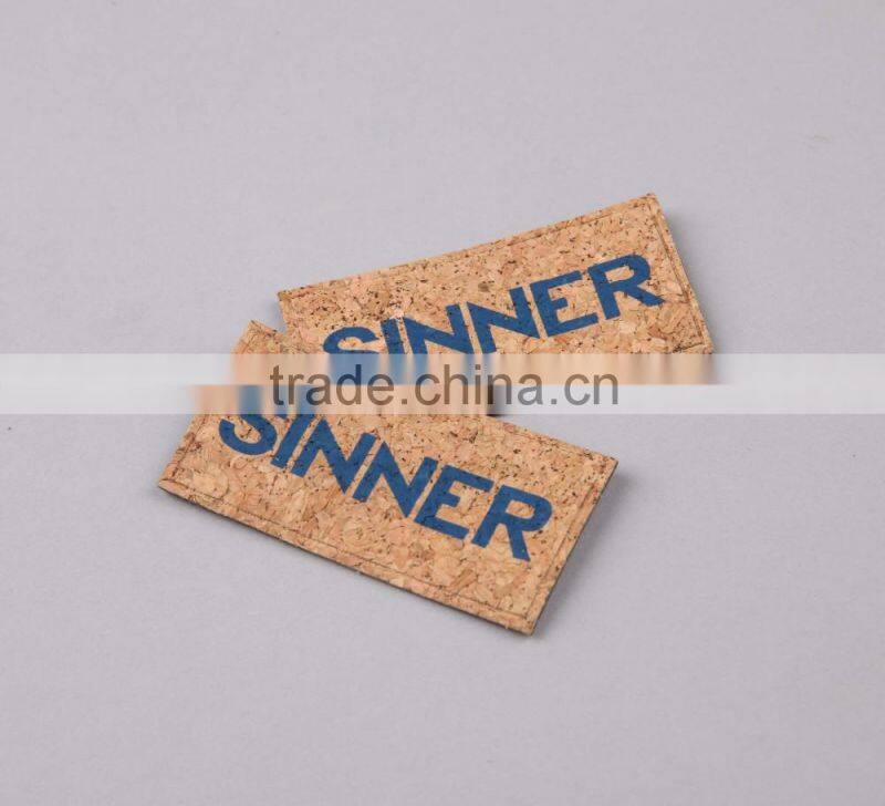Tree/Cork Pattern Printing Logo Faux Leather Patch