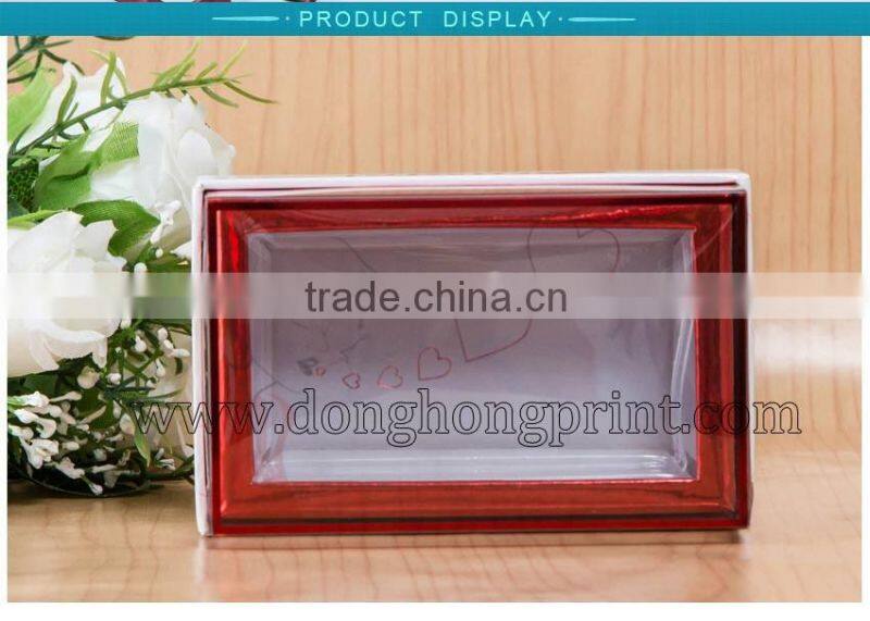Popular design small cardboard display boxes with clear lid & blister tray