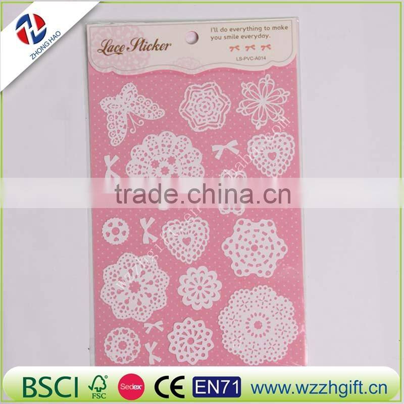 romantic pvc transparent bottle sticker for decoration